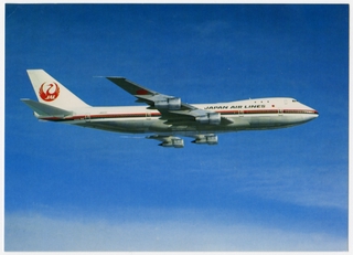 Image: postcard: JAL (Japan Air Lines), Boeing 747-LR