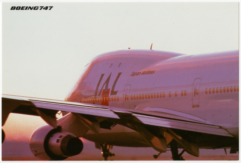 Image: postcard: JAL (Japan Air Lines), Boeing 747