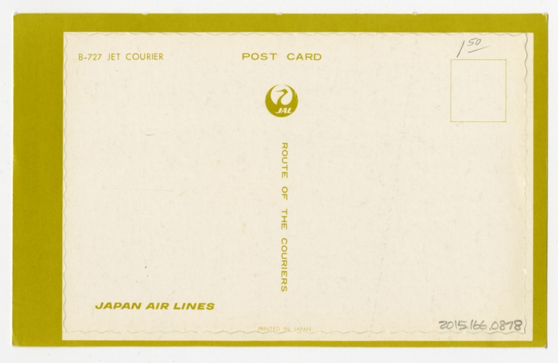 Image: postcard: JAL (Japan Air Lines), Boeing 727
