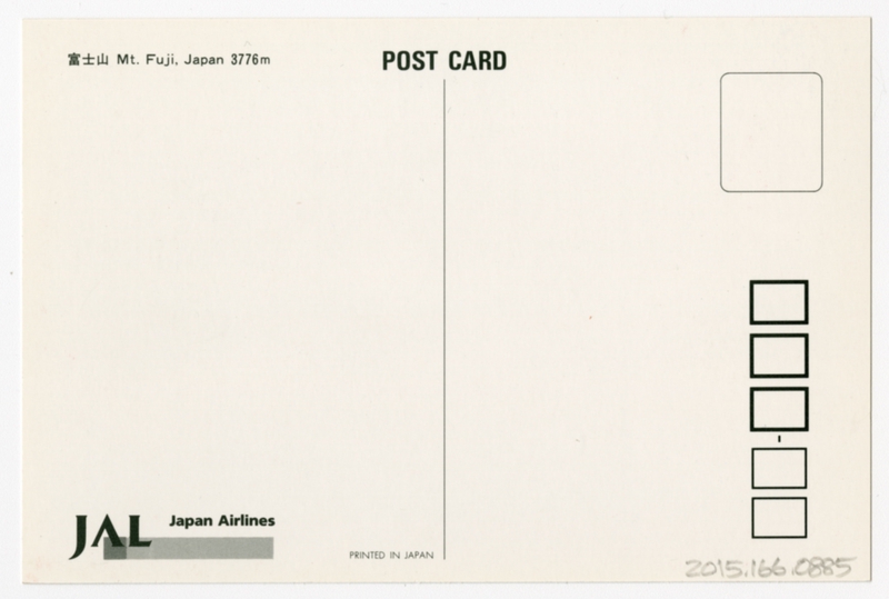 Image: postcard: JAL (Japan Air Lines), Mt. Fuji