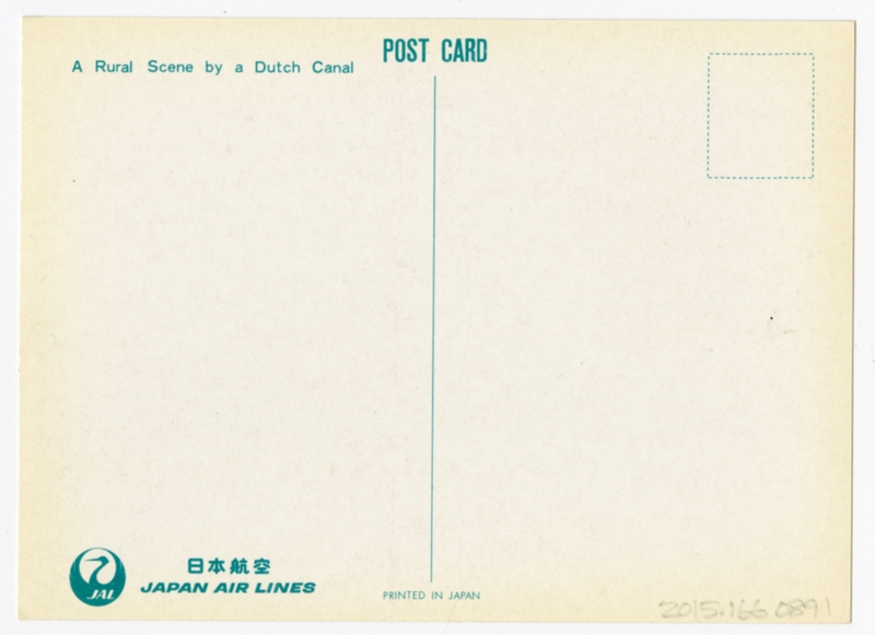 Image: postcard: JAL (Japan Air Lines), Netherlands