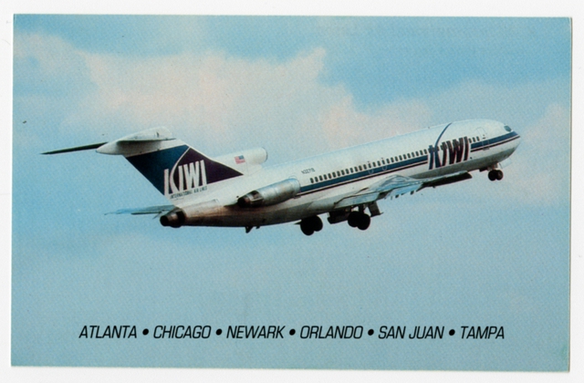 Postcard: Kiwi International Air Lines, Boeing 727