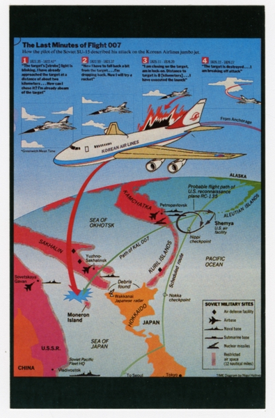 Image: postcard: Korean Air Lines, Boeing 747