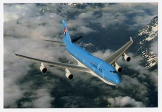 Image: postcard: Korean Air Lines, Boeing 747-400