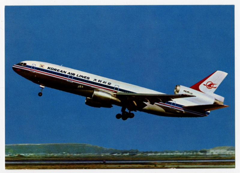 Image: postcard: Korean Air Lines, McDonnell Douglas DC-10
