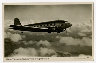 Image: postcard: KLM (Royal Dutch Airlines), Douglas DC-2