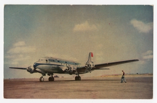 Image: postcard: KLM (Royal Dutch Airlines), Douglas DC-4