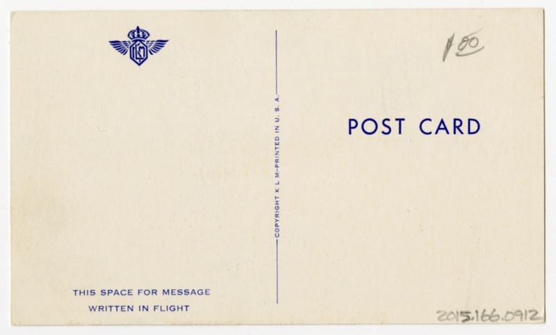 Image: postcard: KLM (Royal Dutch Airlines), Lockheed Constellation