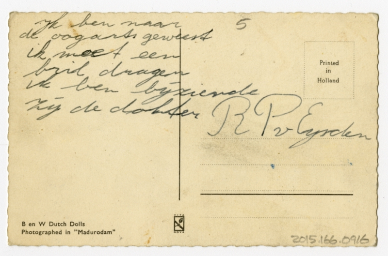 Image: postcard: KLM (Royal Dutch Airlines), Douglas DC-6, model aircraft