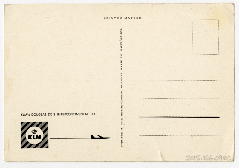 Image: postcard: KLM (Royal Dutch Airlines), Douglas DC-8