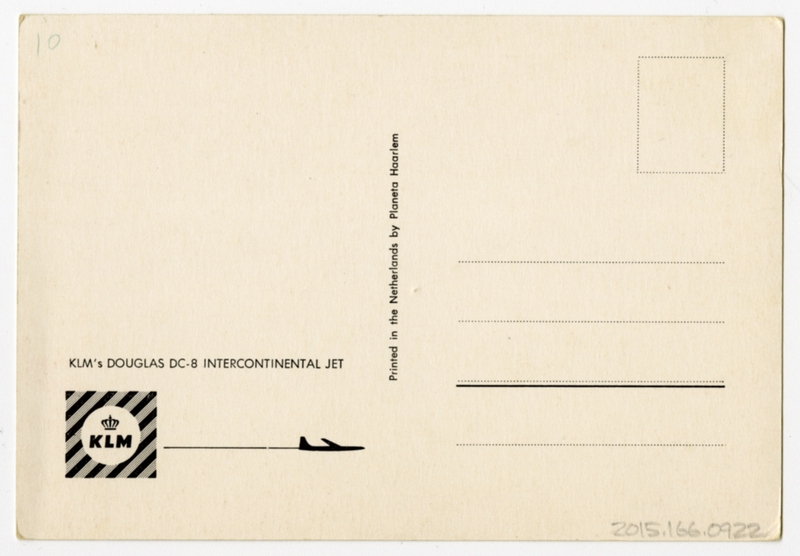 Image: postcard: KLM (Royal Dutch Airlines), Douglas DC-8