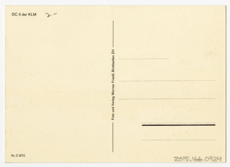 Image: postcard: KLM (Royal Dutch Airlines), Douglas DC-8
