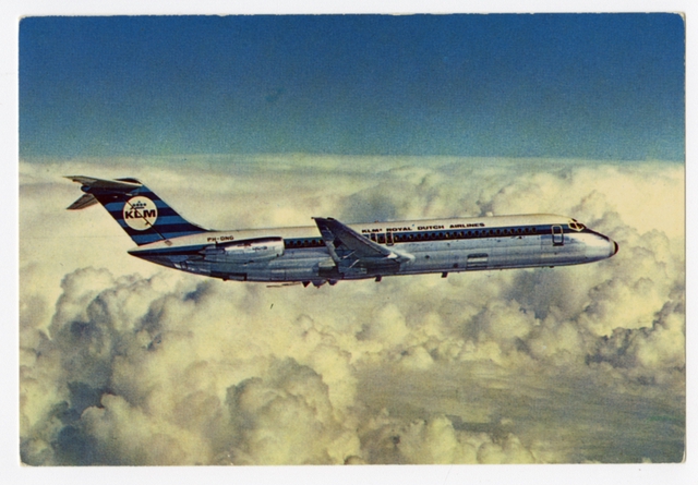 Postcard: KLM (Royal Dutch Airlines), Douglas DC-9-30