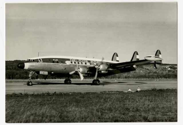 Postcard: KLM (Royal Dutch Airlines), Lockheed L-1049G Super Constellation