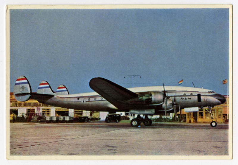 Image: postcard: KLM (Royal Dutch Airlines), Lockheed Constellation