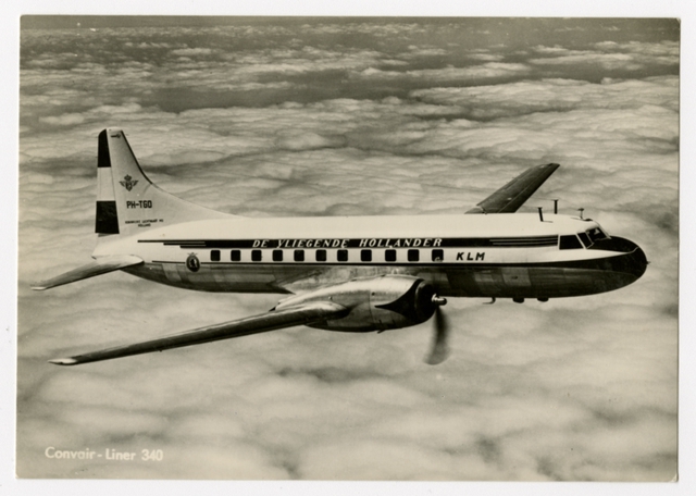 Postcard: KLM (Royal Dutch Airlines), Convair 340