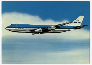 Image: postcard: KLM (Royal Dutch Airlines), Boeing 747B