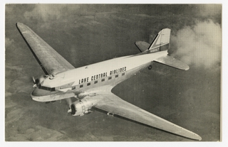 Image: postcard: Lake Central Airlines, Douglas DC-3