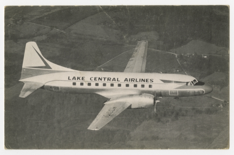 Image: postcard: Lake Central Airlines, Douglas DC-3