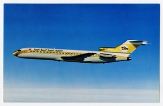 Image: postcard: Libyan Arab Airlines, Boeing 727