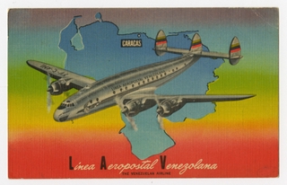 Image: postcard: Linea Aeropostal Venezolana, Lockheed Constellation