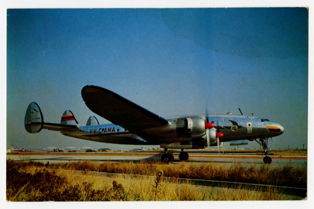 Postcard: Linea Aeropostal Venezolana, Lockheed Constellation