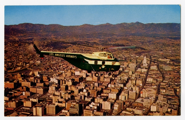 Postcard: Los Angeles Airways, Sikorsky helicopter
