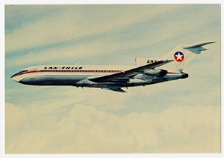 Image: postcard: Lan-Chile, Boeing 727
