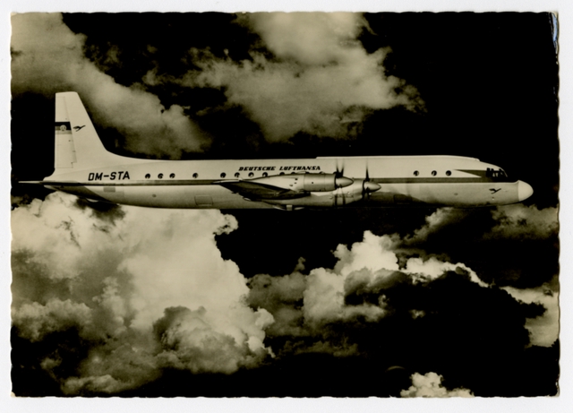 Postcard: Lufthansa, Ilyushin Il-18
