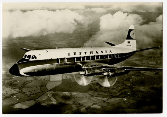 Postcard: Lufthansa, Vickers V-814 Viscount
