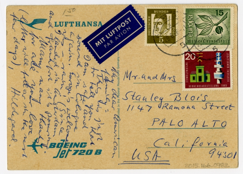 Image: postcard: Lufthansa, Boeing 720B