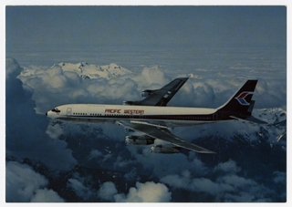 Image: postcard: Pacific Western Airlines, Boeing 707
