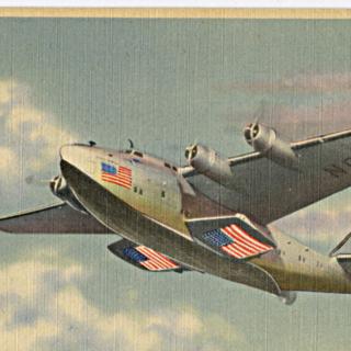 Image #1: postcard: Pan American Airways, Boeing 314, LaGuardia Airport