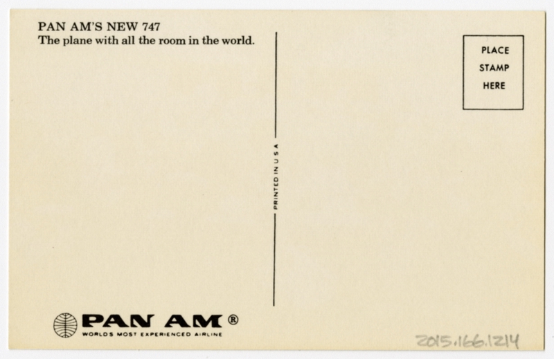 Image: postcard: Pan American World Airways, Boeing 747