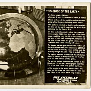 Image #1: postcard: globe, Pan American Airways, Miami