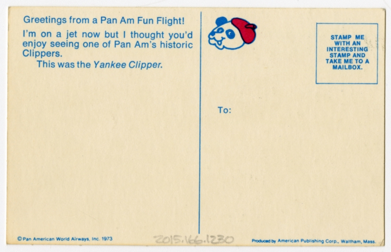 Image: postcard: Pan American World Airways, Boeing 314 Yankee Clipper