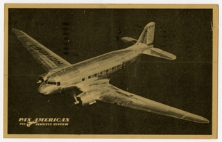 Image: postcard: Pan American Airways, Douglas DC-3
