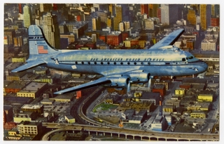 Image: postcard: Pan American World Airways, Douglas DC-4, San Francisco