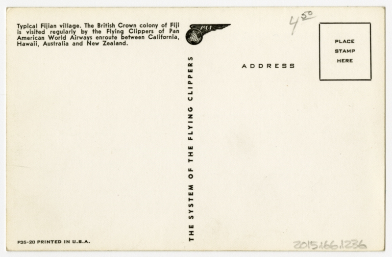 Image: postcard: Pan American World Airways, Douglas DC-4, Fiji