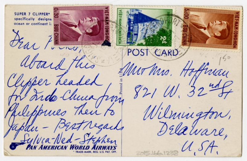 Image: postcard: Pan American World Airways, Douglas DC-7C
