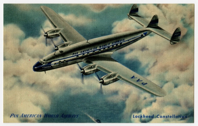 Postcard: Pan American World Airways, Lockheed Constellation