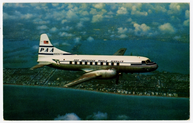 Postcard: Pan American World Airways, Convair 240