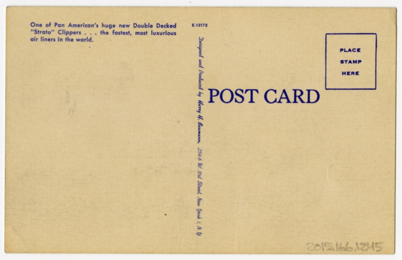 Image: postcard: Pan American World Airways, Boeing 377 Stratocruiser