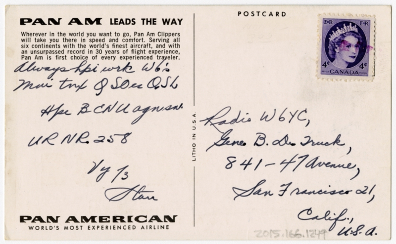 Image: postcard: Pan American World Airways, Boeing 707