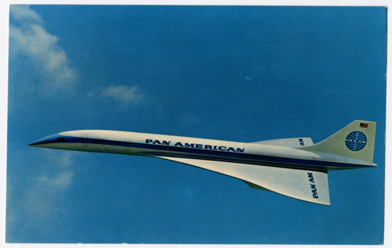 Image: postcard: Pan American World Airways, Supersonic Jet Clipper