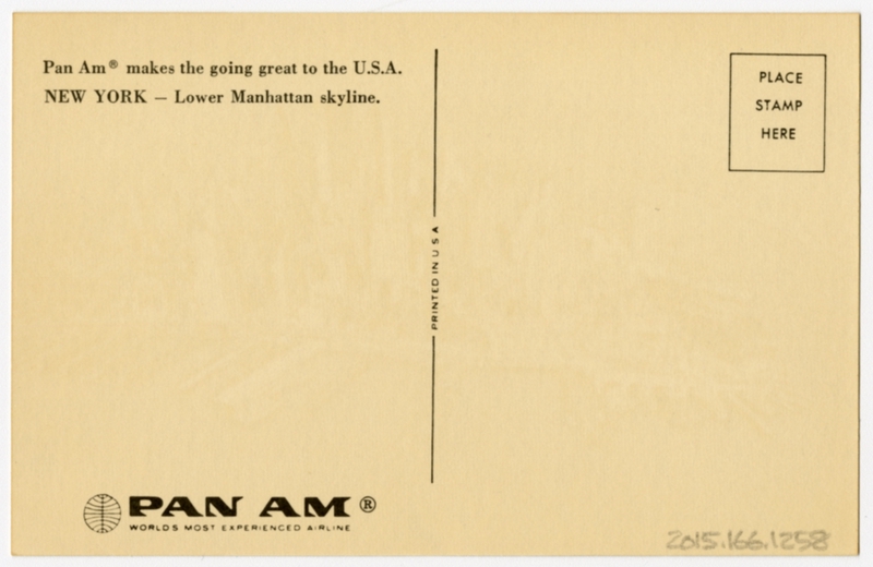 Image: postcard: Pan American World Airways, New York City