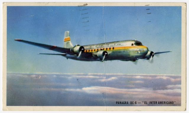 Postcard: Panagra (Pan American-Grace Airways), Douglas DC-6 El Inter Americano