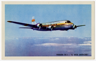Image: postcard: Panagra (Pan American-Grace Airways), Douglas DC-6 El Inter Americano