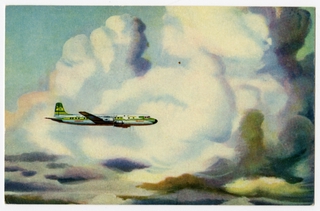 Image: postcard: Panagra (Pan American-Grace Airways), Douglas DC-7