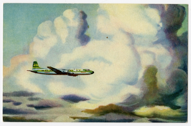 Postcard: Panagra (Pan American-Grace Airways), Douglas DC-7